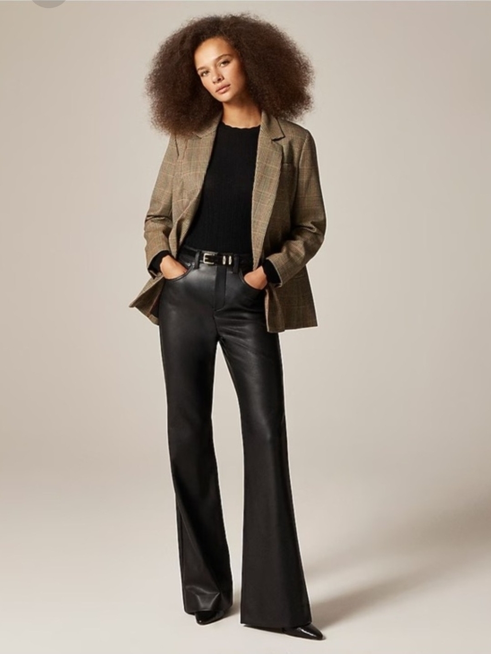 NWT J. Crew Vintage Flare Pant In Faux Leather 29T Tall